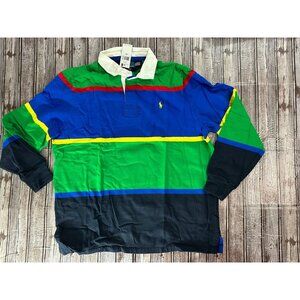 Polo Ralph Lauren rugby heavy cotton polo shirt colorblock sz 2XL NWT $98